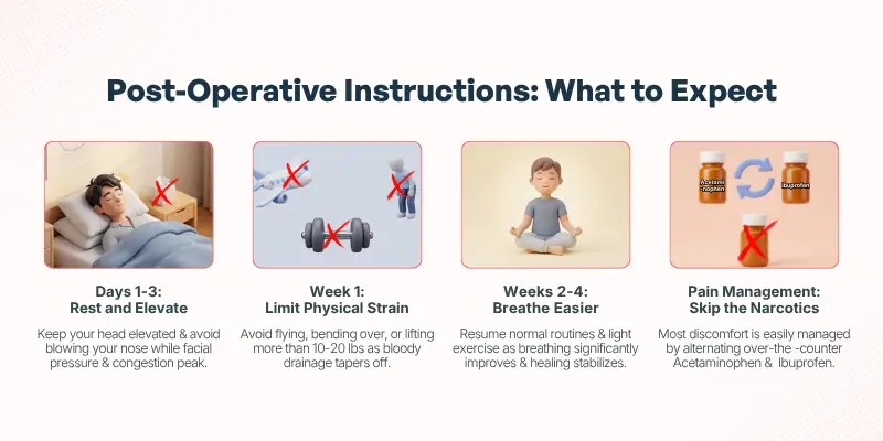 Functional Endoscopic Sinus Surgery - Post Operative Instructions