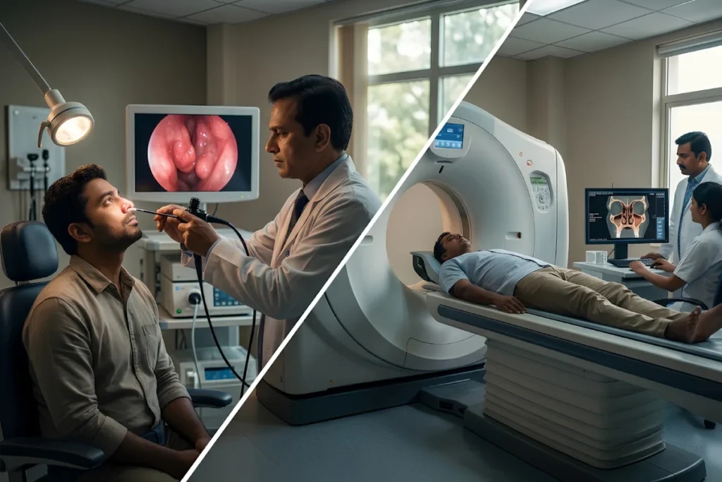 Nasal Endoscopy vs CT Scan