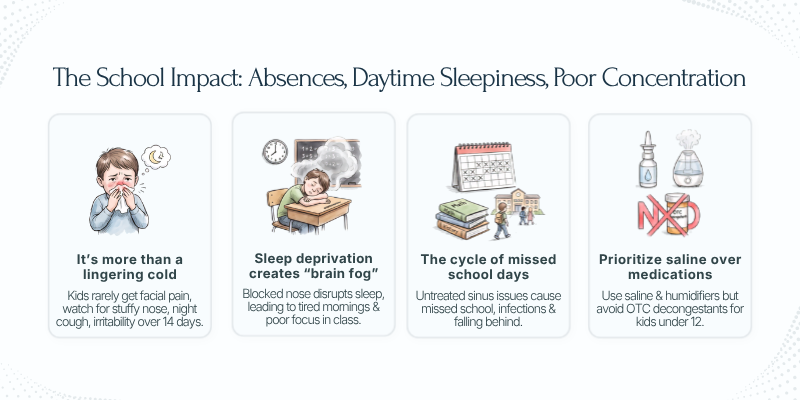 Sinusitis in School Children - The School Impact Absences Daytime Sleepiness Poor Concentration